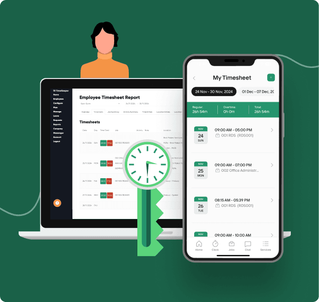 See your timesheet on the app on the go