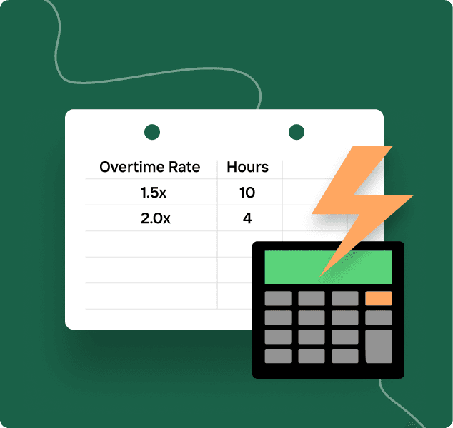 Calculate overtime for various rates